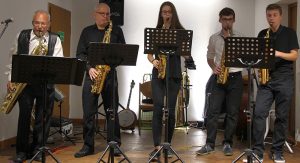 Die jüngste Gruppe der Stephanus-AG „Solitude Saxophon Ensemble“